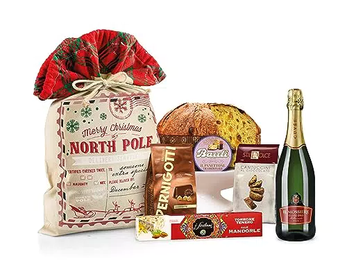 Cesto Natalizio Regalidea Sacco Santa Claus - 6 pezzi