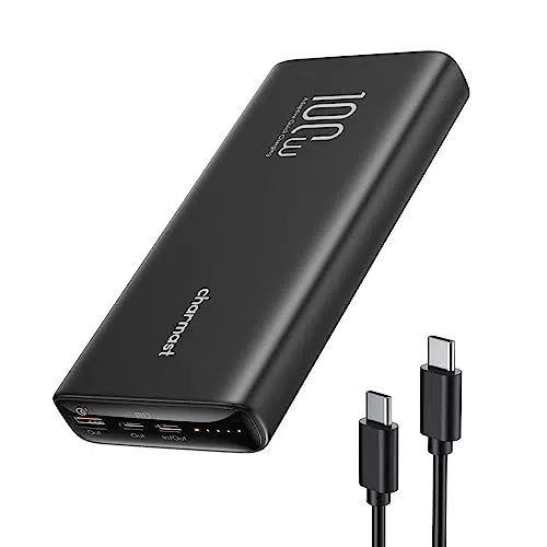 Charmast 20000mAh 100W PD Batteria Esterna Laptop in USB C Batteria Portatile Power Bank Quick Charge 3.0 Compatibile con Laptops Telefono Tablet e Altro