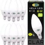 CLAR - Lampadine E14 Led Candela 6W, Lampadine Led Effetto Fiamma