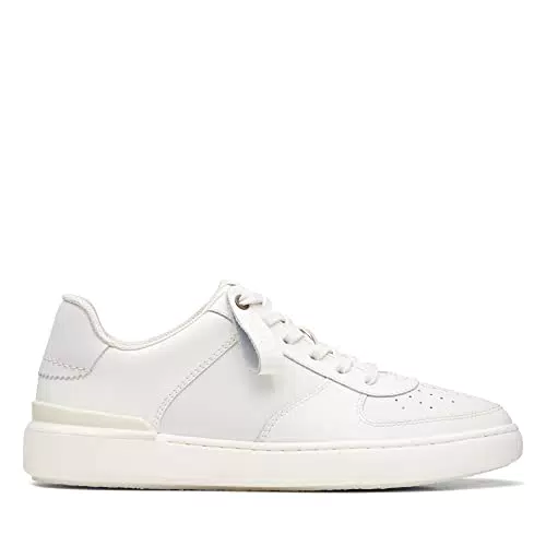 Clarks Courtlite Tie, Scarpe da Ginnastica Uomo, Pelle Bianca