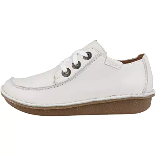 Clarks Funny Dream, Scarpa Mary Jane Donna, Bianco White Leather