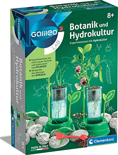 Clementoni- Galileo Nature Botanica e idroponica, fioriera e Semi per Mini giardinieri
