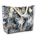 Coikes Borsa da Spiaggia Grande, 43.5x14x36.5 cm Extra Grande Borse Tote da donna con 8 tasche Multiuso Borse da Piscina con Comodi Manici in Corda per Palestra