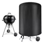 Copertura Barbecue Da Esterno ZAKAZAKA Copertura BBQ Rotonda copertura rotonda per griglia da giardino 420D 70 * 70C