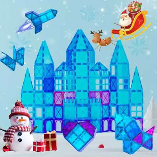 Costruzioni con Tessere Magnetiche Giochi Calamite Magneti Bimbo Principessa Castello Regalo Bambino 3 - 7 anni