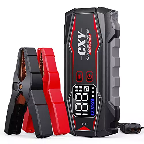 CXY Avviatore Batteria Auto, Avviatore Emergenza per Auto Ricarica Rapida12V