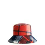 Desigual Hat_Red Check 3029-Cappello Scuro Set di Accessori Invernali