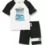 Diadora JB.Set SS Sport Art, Optical White, XS Bambini e Ragazzi