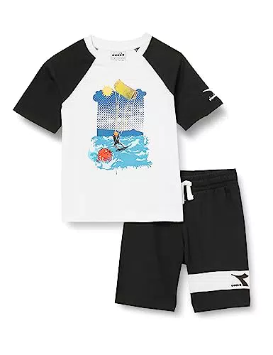 Diadora JB.Set SS Sport Art, Optical White, XS Bambini e Ragazzi