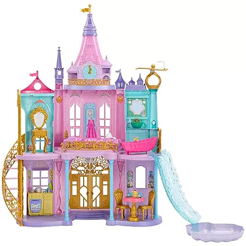 Disney Princess - Magiche Avventure nel Castello, playset alto 122 cm con 3 livelli e 10 aree di gioco