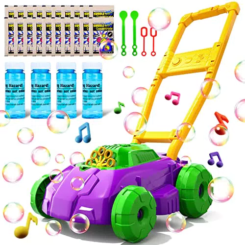 Doloowee Tagliaerba viola e verde a bolle per i più piccoli