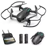 Drone con Telecamera 1080P, Pieghevole FPV Quadricottero con Due Batteria 16-20 Minuti Volo