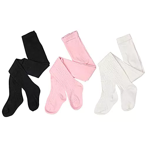 Dsaren 3 Paia Calzamaglia Bambina Cotone Caldo Bambino Collant Calze Maglia Neonata Pantyhose Termici Leggings Ragazze Inverno )