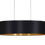 EGLO La lampada a sospensione Maserlo, lampada a sospensione in tessuto a due punti luce