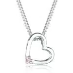 Elli Collana con Pendente e Cristalli da Donna, in Argento 925