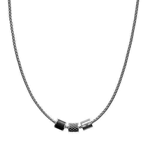Emporio Armani Collana Per Uomo, 52, 5 Cm Collana In Acciaio Inossidabile