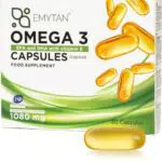 Emytan Omega 3 1080mg integratore alimentare di acidi grassi essenziali - certificato IFOS - 30 softgel di olio di pesce puro ad alto dosaggio - 535mg EPA / 268mg DHA per dose giornaliera