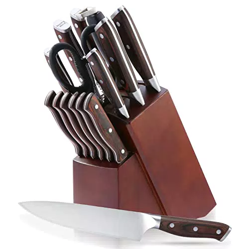 Enfmay Set di Coltelli da Cucina, 15 Pezzi con Blocco