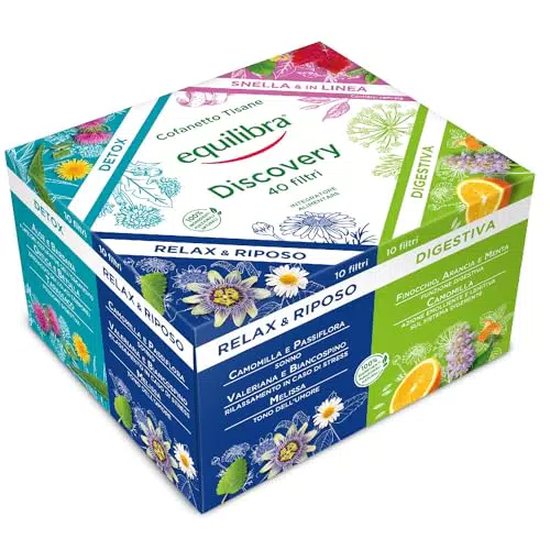Equilibra Integratori Alimentari Tisane, Cofanetto Tisane e Infusi Discovery