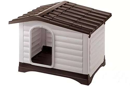 Ferplast Cuccia da Esterno, Casetta per Cani DOGVILLA 90 in Resina Termoplastica Robusta