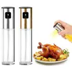 Fezf 2PCS Spruzzino per Olio, Spruzzatore Olio Friggitrice ad Aria Nebulizzatore Olio per Cucina con Spazzole e Imbuto per Padella