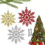 Fiocchi di Neve Decorativi Natale, 30 Pezzi Decorazioni Albero di Natale