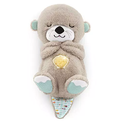 Fisher-Price Lontra Coccola & Relax - Carillon Neonati Succhietto con Movimento Respirazione - Luci e Suoni - Scoperte Sensoriali - Regalo per Neonati da 0+ Mesi