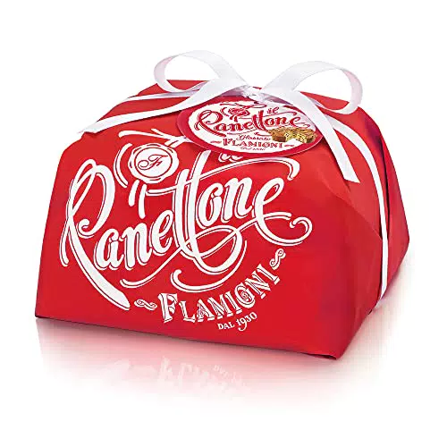 FLAMIGNI, Panettone Artigianale Glassato Tradizionale con Canditi d'Arance e Uvetta Sultanina