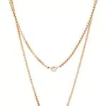 FOSSIL Collana da Donna Classics, Interno 40 cm / Esterno 18In + 2In / W 10 mm Collana in Acciaio Inossidabile Oro Rosa