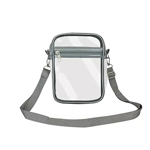 FuninCrea Borsa a Tracolla Trasparente Borsa Approvata Stadio per Donne e Uomini