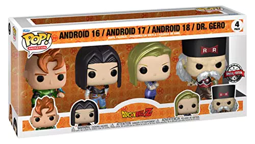 Funko Pop! 4-Pack Animation: Dragon Ball Z - Android 16 / Android 17 / Android 18 / Dr. Gero Vinyl Figures