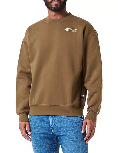 G-STAR RAW Men's Old skool back gr loose sw, Verde,