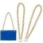 GGISUI 2 Pezzi Catena per Borsa in Metallo, 60cm Catene per Borse Oro