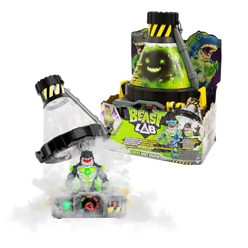Giochi Preziosi Beast Lab, Laboratorio Esperimenti Slime per la Creazione Squalo Bestia 20 cm con Luci