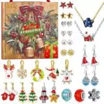 Gioielli Calendario dell'Avvento 2023 24 Pezzi Calendario dell'Avvento per Ragazze 2022 con Collana Anelli Orecchini Charms Perline Natale Conto alla rovescia Calendari Regalo Fai da Te