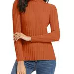 Gyabnw Camicia a Maniche Lunghe Maglia da Donna Maglione Top a Maniche Lunghe Tinta Unita