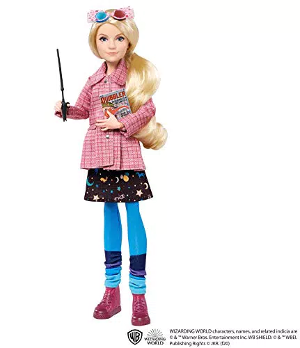 HARRY POTTER, Mattel Harry Potter- Personaggio Articolato Luna Lovegood con Bacchetta Harry Potter Giocattolo da Collezione per Bambini 6+Anni