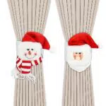 HASLED 2 Pezzi Ferma Tenda con Natalizia, Decorazioni Natalizie