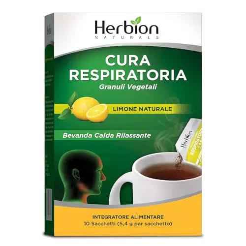 Herbion Naturals Granuli di erbe per la cura delle vie respiratorie - 10 Ct per tutta la famiglia - Favorisce la salute delle vie nasali e della funzione respiratoria - Sostiene il sistema immunitario