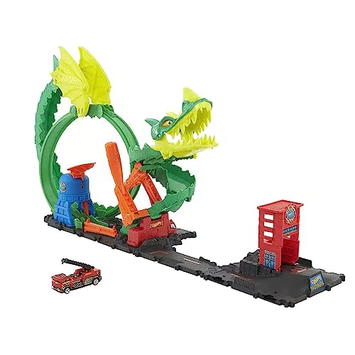 Hot Wheels- Playset con macchinine, Multicolore, HJV70