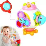 HRGOYY Giochi Bambini 1-6 Anno, 6 in 1 Montessori Sensoriali Giocattoli per Bambino 12+ Mesi Educativi Cubo di attività Selezionatore di Forme