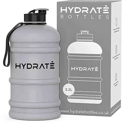 HYDRATE - Borraccia grande da 2, 2 L, per palestra e sport