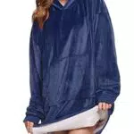 iClosam Accappatoio da Donna Pullover Felpa con Cappuccio Coperta Oversize Blanket Hoddie Confortevole Unisex Adulti