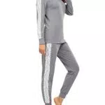 iClosam Pigiama Donna Invernale Caldo Pigiama Donna Cotone Lungo Pigiami Due Pezzi da Donna Invernale Comodo e Morbido per Casa e Casuale Grigio L