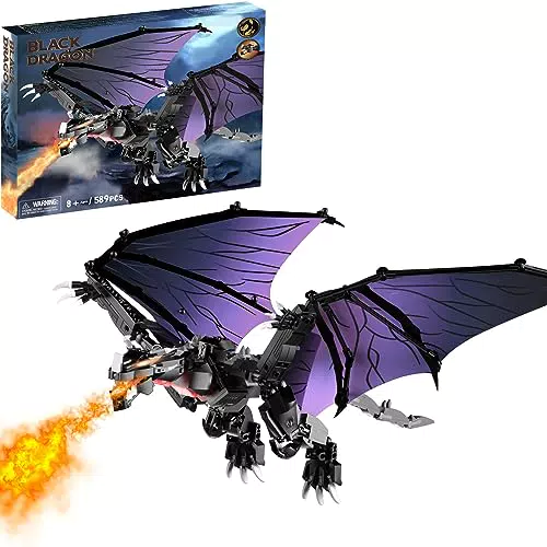 IKUPER Set di Costruzioni con Drago con Ali Più Grandi e Giunti Regolabili