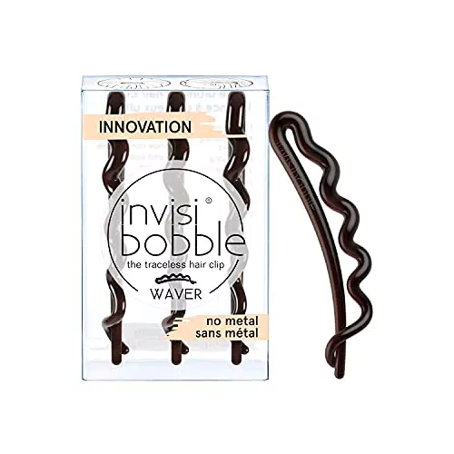 Invisibobble clip per capelli marrone Waver Pretty Dark x3 I forcine per donne e ragazze I grande comfort con forte tenuta I alta tecnologia