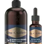 King C. Gillette KIT BARBA UOMO, con Olio Barba e Detergente Viso Uomo e Barba