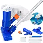 Kit di Pulizia per Piscine, Aspirapolvere per Piscina con 5 Sezioni di Palo e 2 Sacchi a Rete