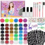 Kit di Tatuaggi per Ragazze, 42 Colori Tatuaggi Temporanei kit per Bambini