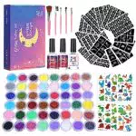 Kit Tatuaggi Temporanei Glitter per Bambini Solong - 48 Colori Scintillanti